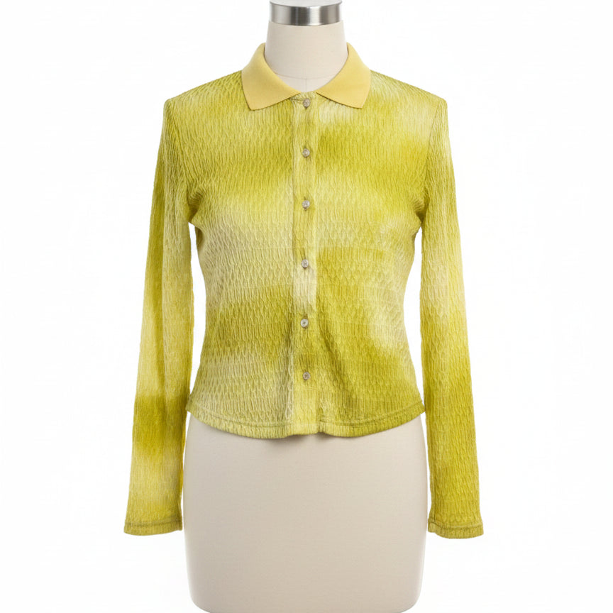 Anthropologie · Chartreuse Textured · Small · Chartreuse