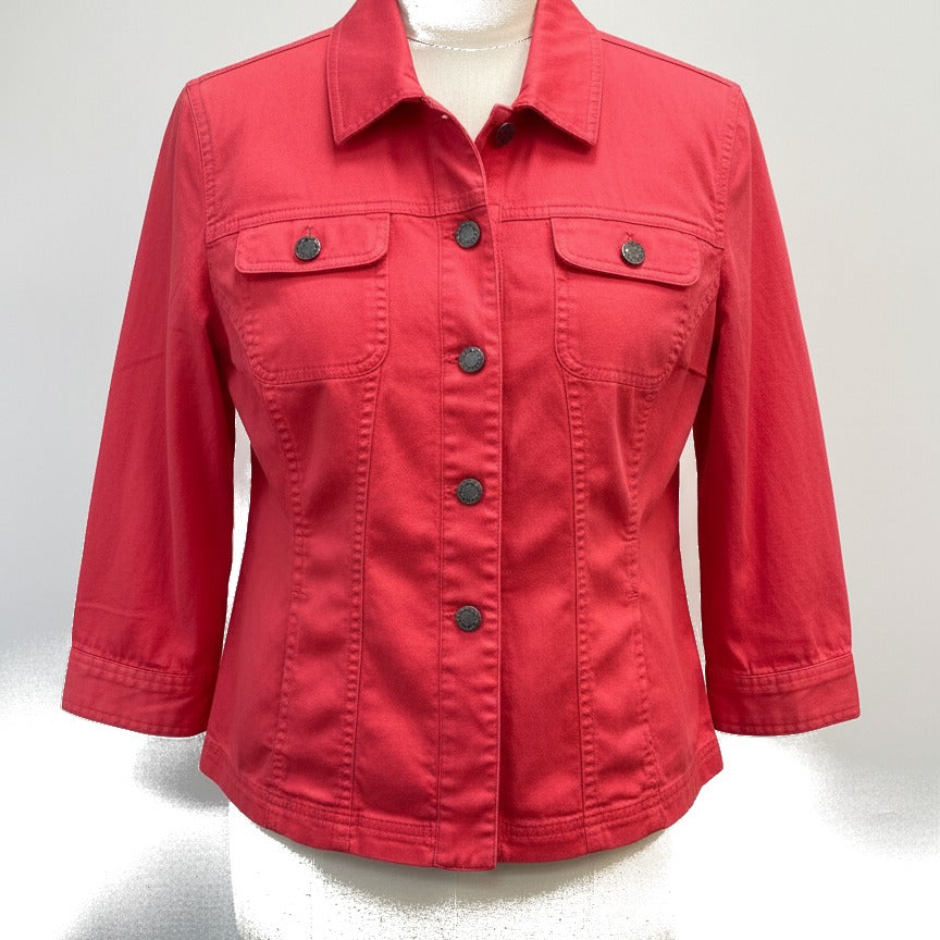 Christopher & Banks · Jacket · MediumPetite · Geranium