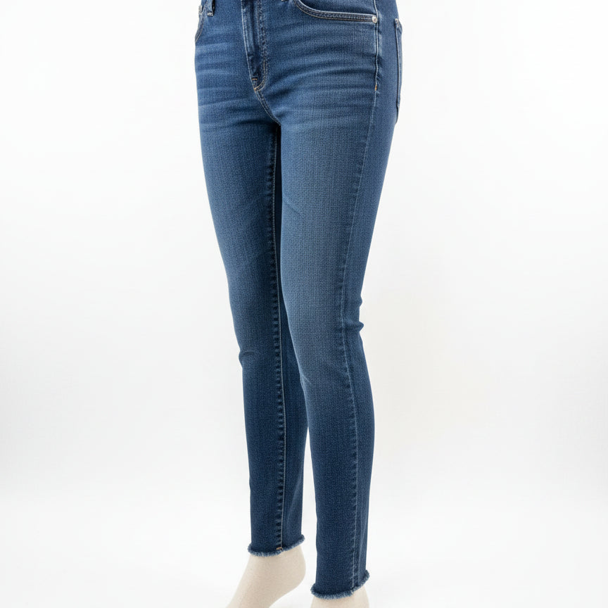 AG · Skinny Jeans Denim Raw Hem · 10 · Blue Denim