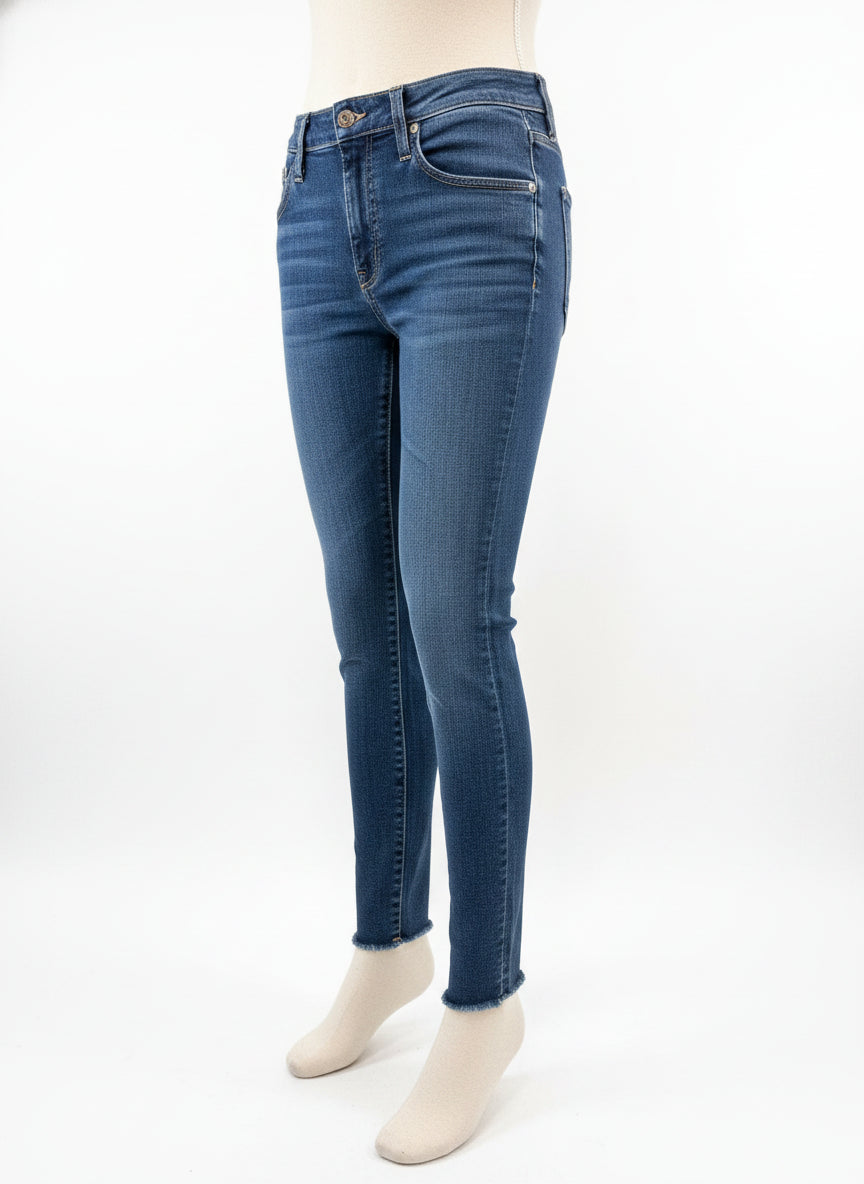 AG · Skinny Jeans Denim Raw Hem · 10 · Blue Denim