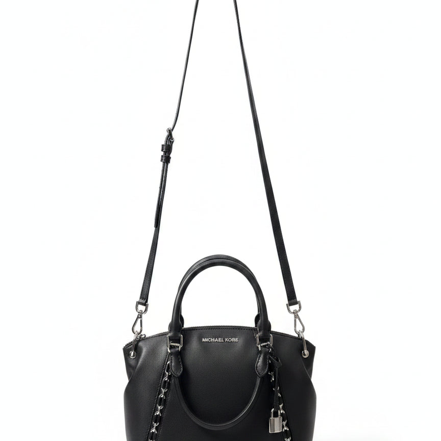 Michael Kors · Sadie Top Zip Satchel w/ Silver Tone Hardware · Satchel/ Crossbody · Black