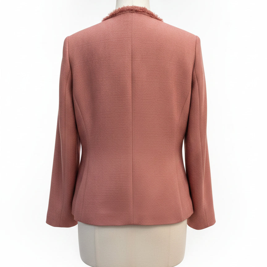 Bar III · Fringe trim, open blazer · Large · Clay