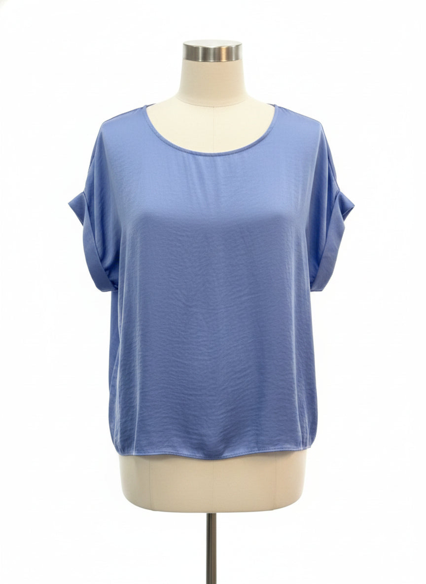 Nine West · ShortSleeve Top · 1X · Blue