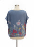 Puro Lino · Linen Top · S/M · BlueFloral
