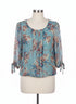 Sara Michelle · Balloon Sleeve Tie Sleeve · Small · TealFloral
