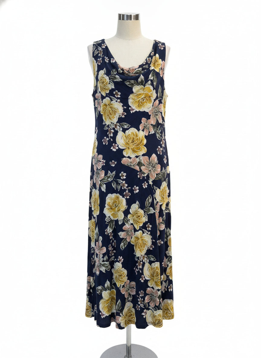 RobbieBee · Dress · Large · Navy Floral