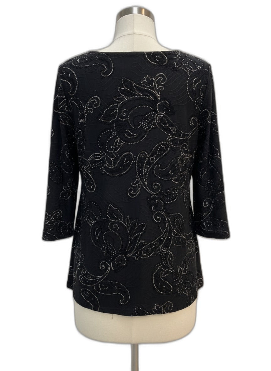 JMCollection · Elbow Length Top · 2X · Black