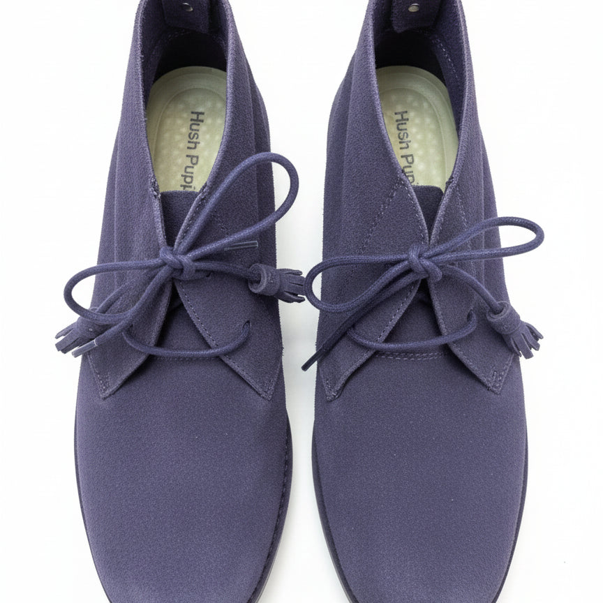 Hush Puppies · Moyen Lace Up Tassels Ankle Booties · 9 · Purple Suede
