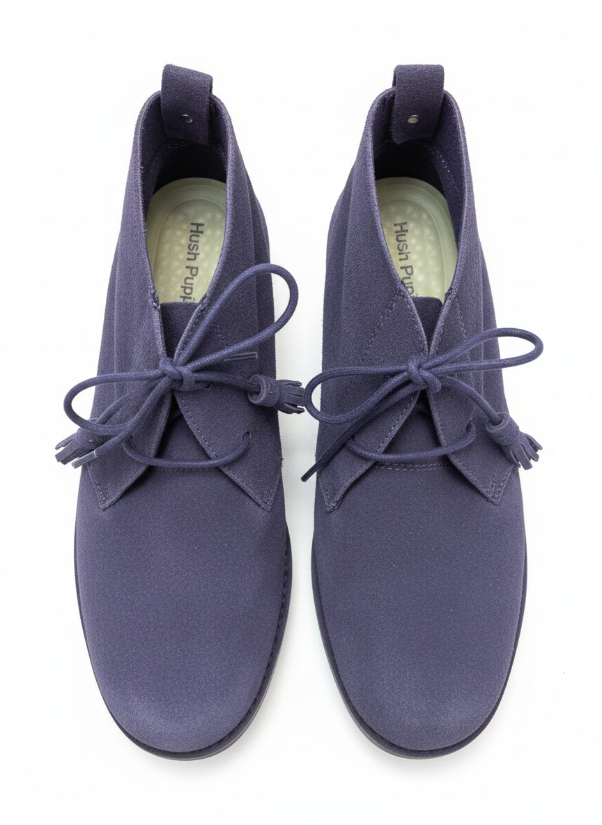 Hush Puppies · Moyen Lace Up Tassels Ankle Booties · 9 · Purple Suede