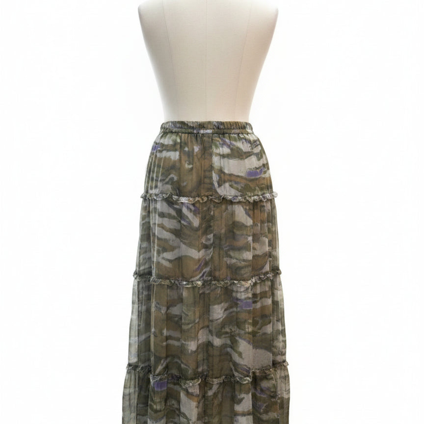 Sundance · Maxi skirt · XLarge · Olive Multi
