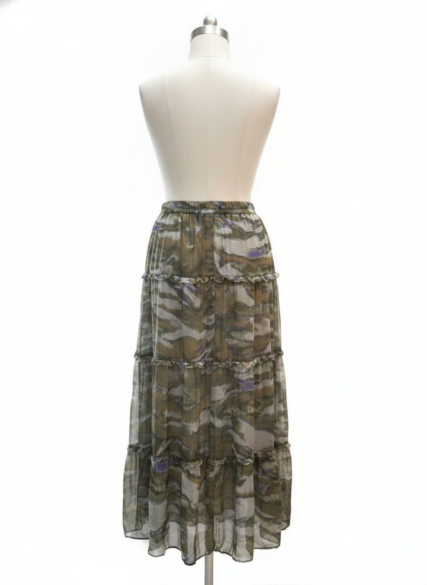 Sundance · Maxi skirt · XLarge · Olive Multi