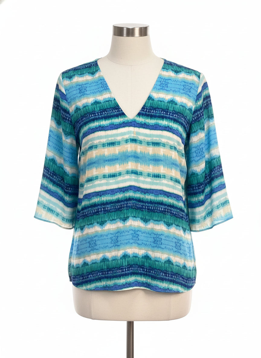 Chico's · ShortSleeve Top · Small · TealNavy