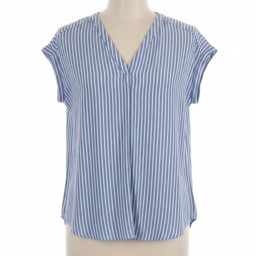 Liz Claiborne · ShortSleeve Top · M · BlueWhite