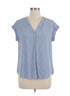 Liz Claiborne · ShortSleeve Top · M · BlueWhite