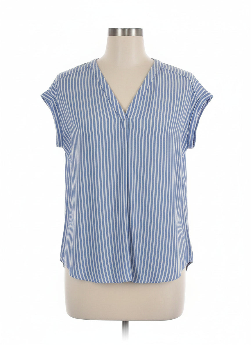 Liz Claiborne · ShortSleeve Top · M · BlueWhite