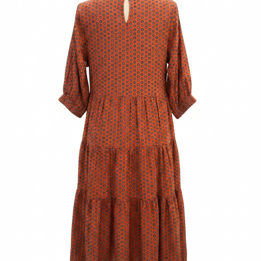 Anthropologie · Blue Tassel · Small · Rust Floral