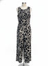 Calvin Klein · Sleeveless Smocked Floral Print Jumpsuit · 8 · BlackWhite