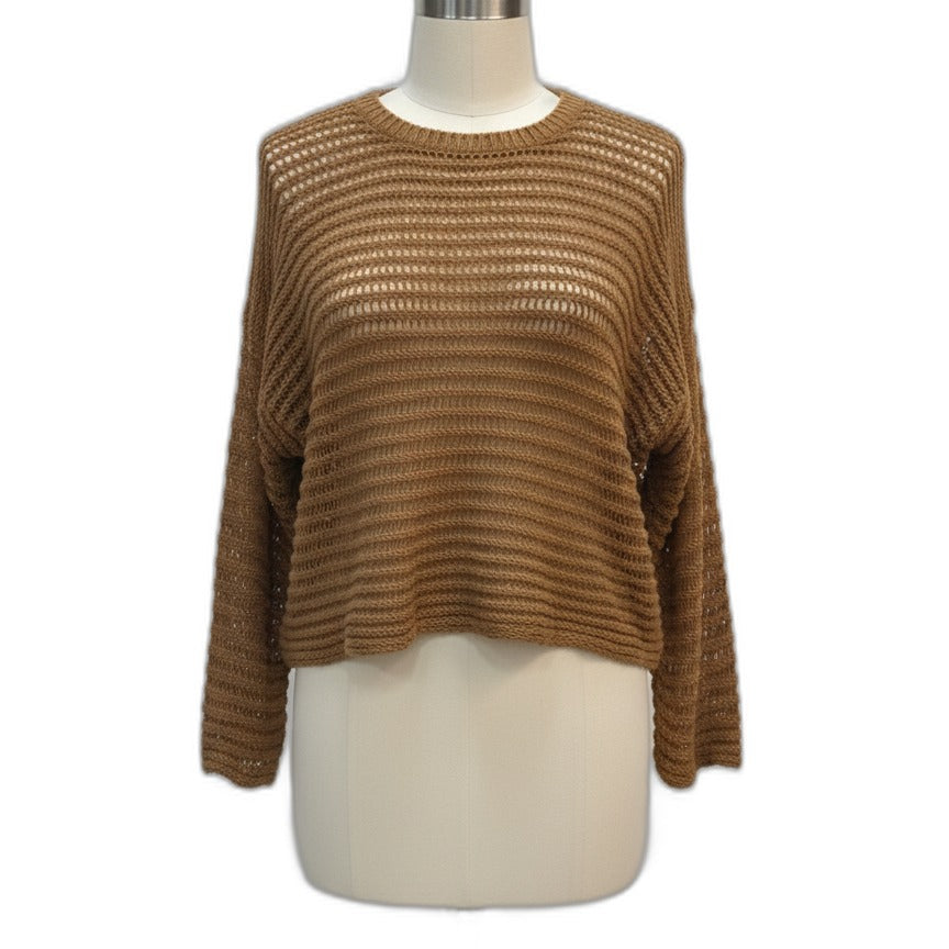 Eileen Fisher · Cognac Loose Knit · Medium · Cognac