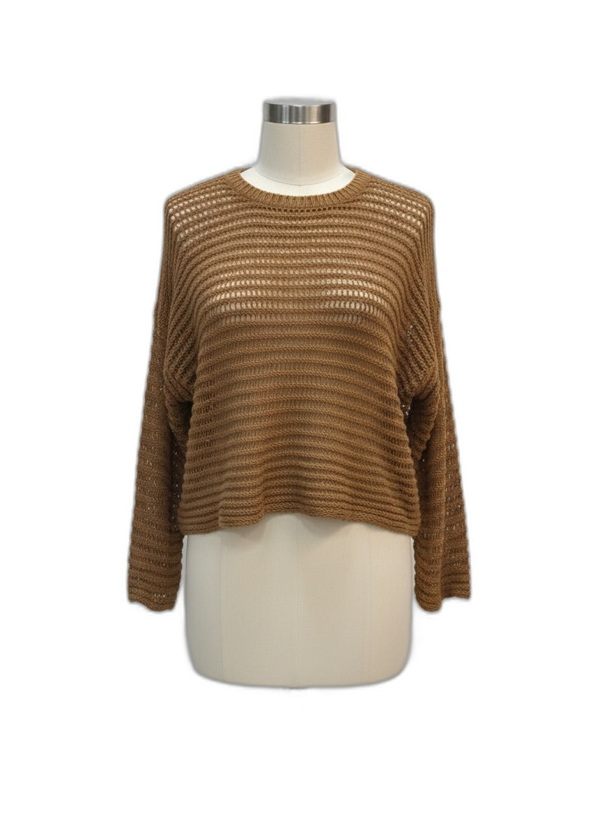 Eileen Fisher · Cognac Loose Knit · Medium · Cognac