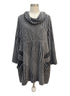 Moonlight · Textured Cowl Neck Dress · S/L · GrayBlk