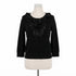 Alfani · 100% Silk Woven Trim Collar Detail · Large Petite · Black