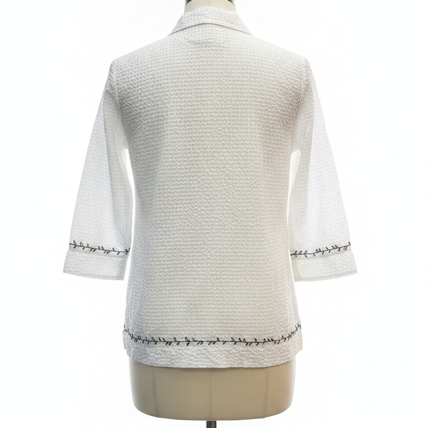 Koret · White Floral Seersucker · Small · White Floral