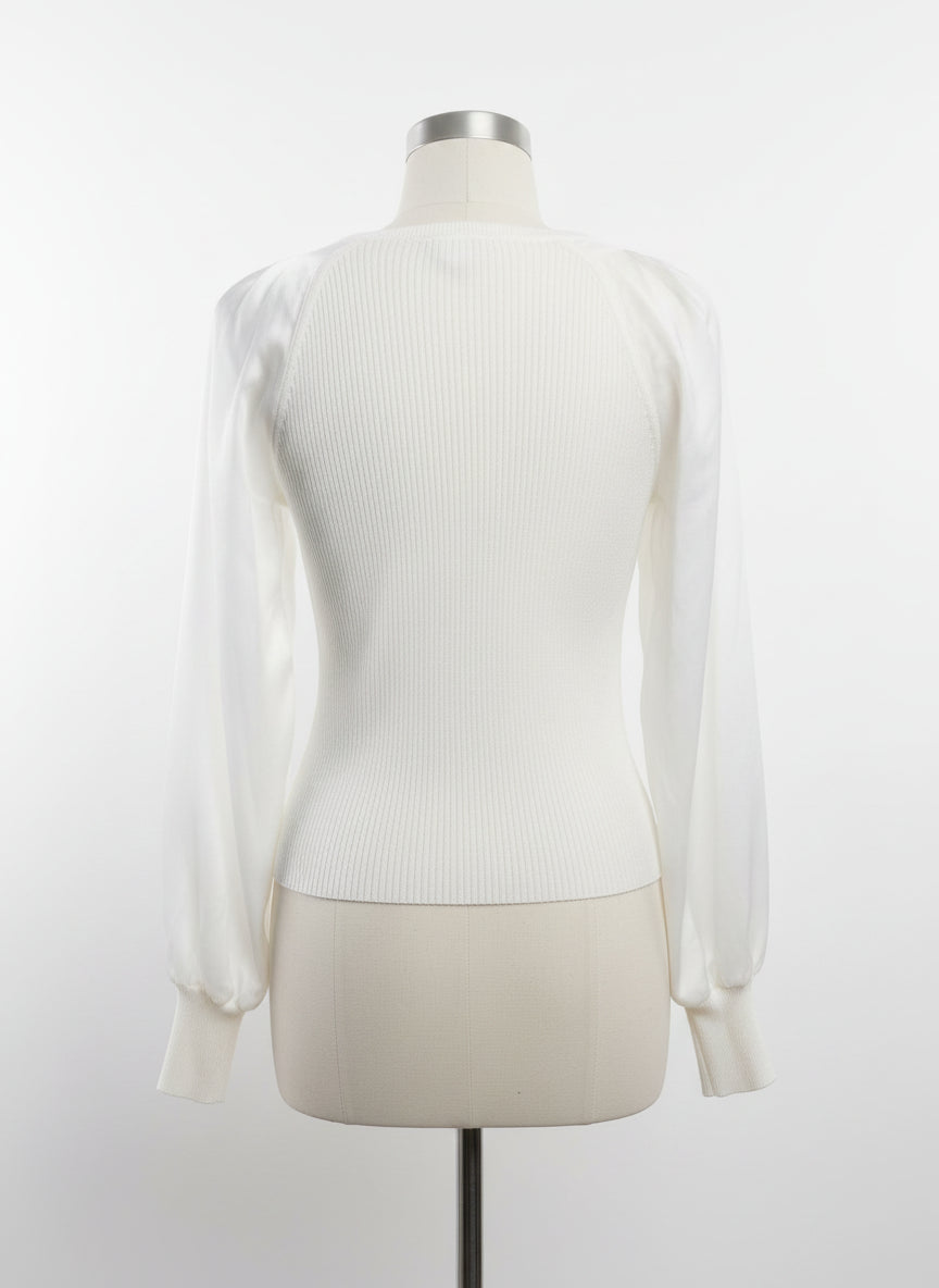 DKNY · Knit Top · Medium · Cream