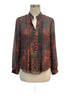 Coldwater Creek · Sheer Textured Blouse · XS/S · BrownOrange
