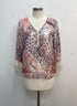 Sundance · Floral Paisley w/Fringe Sleeves · Small · CreamRed