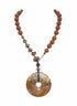 Artisan-Made Stone Bead Necklace · Stone Bead Necklace · Adjust · Brown