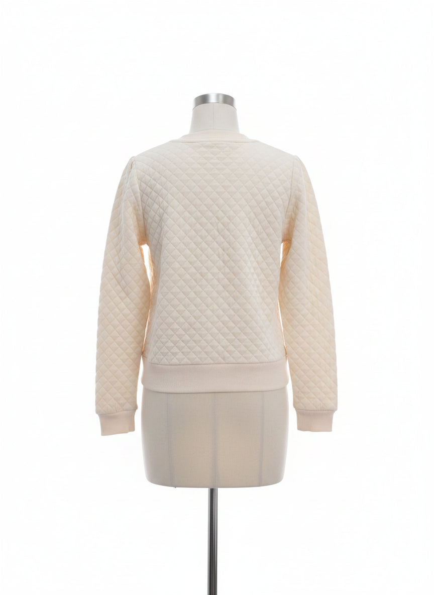 Walter Hagen · Quilted Sweatshirt · Large · Cream