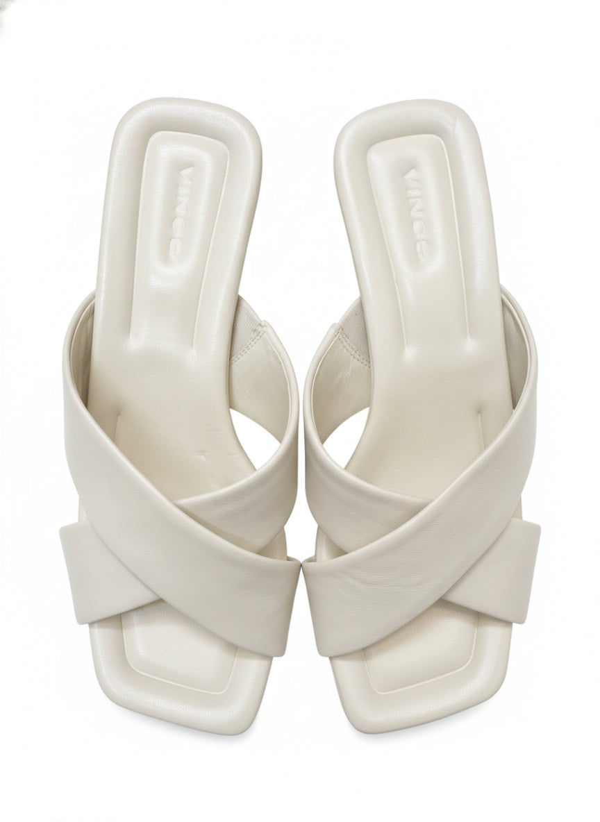 Vince · Kitten Heel Sandal · 7 · Cream