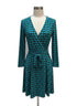 Leota · Faux wrap dress · Small · NavyBlk