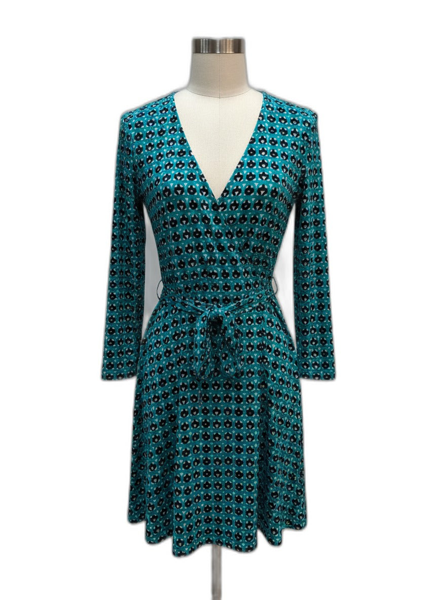 Leota · Faux wrap dress · Small · NavyBlk