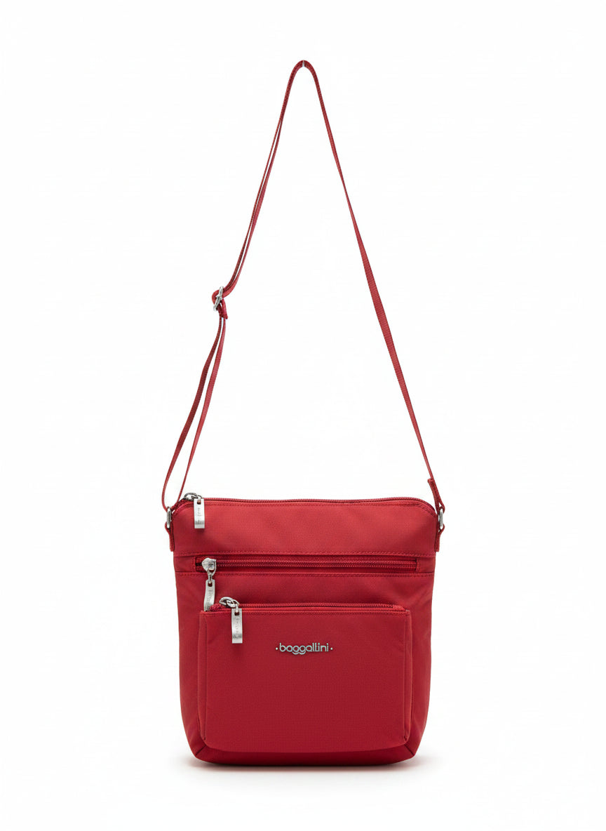 Baggallini · Pocket crossbody with RFID · One Size · Ruby
