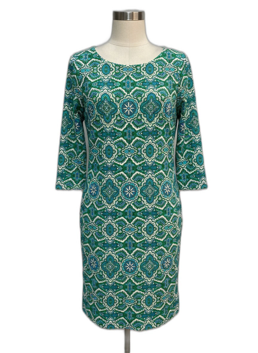 Tommy Hilfiger · 3/4 Sleeve Dress · 6 · TurqLime
