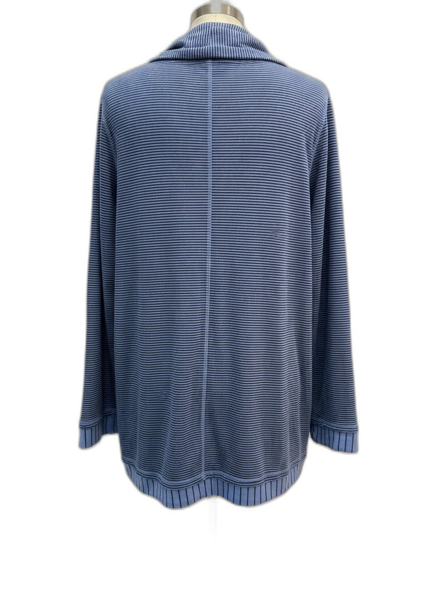 Tribal · Tunic Cowl Neck Top · XLarge Tall · Blue