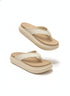 Reef · Sierra platform flipflops · 9 · Cream