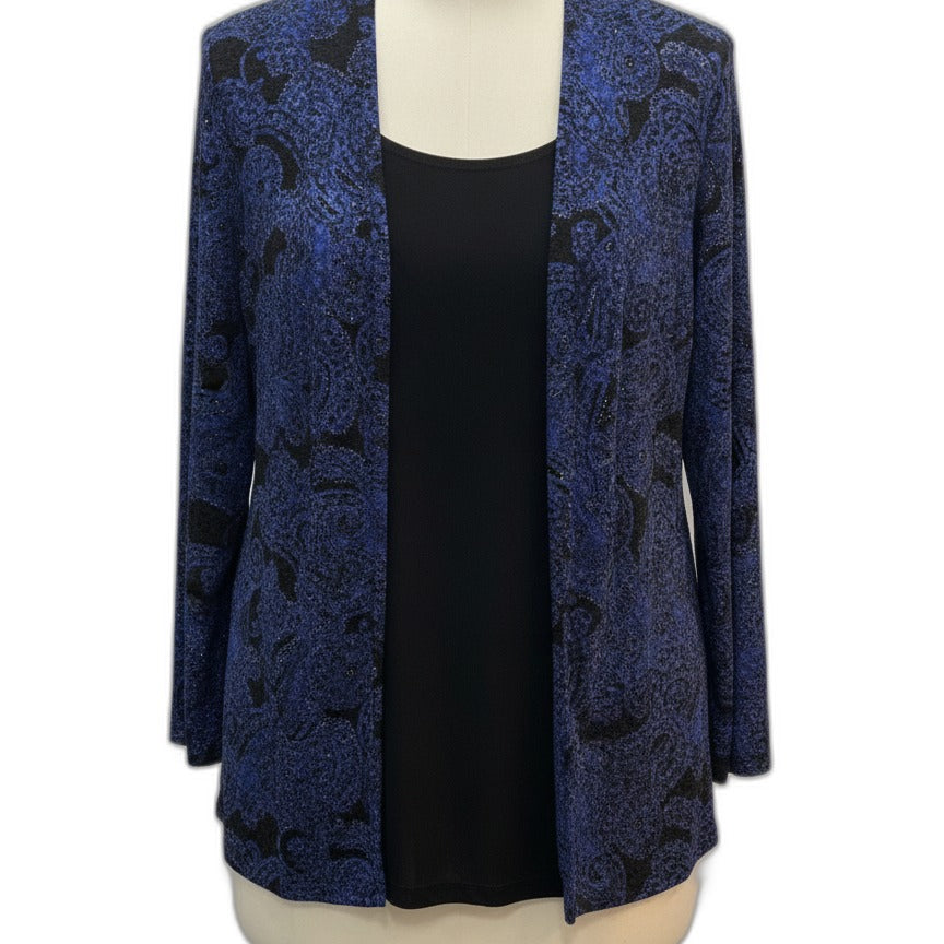 JMCollection · 2N1 Top · 2X · Navy Blue, Black
