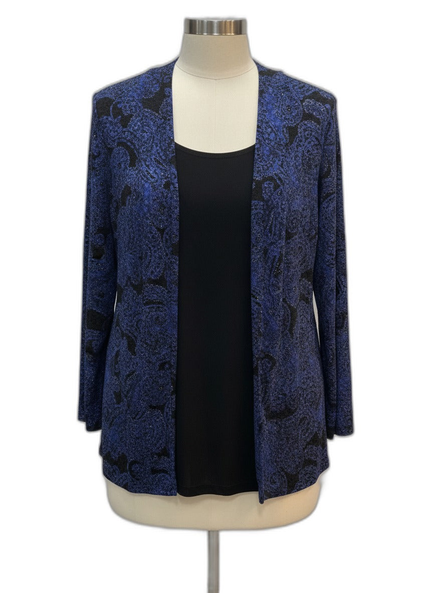 JMCollection · 2N1 Top · 2X · Navy Blue, Black