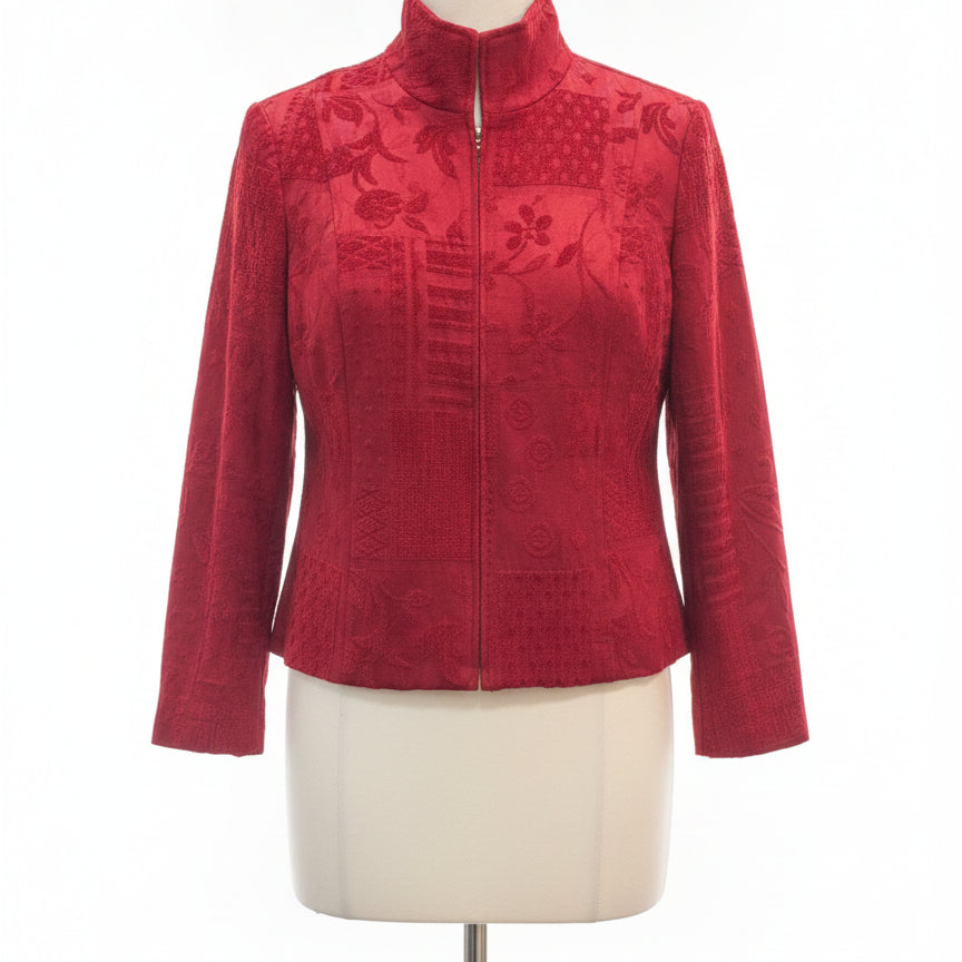 Dressbarn · Tapestry Jacket · Large · Red