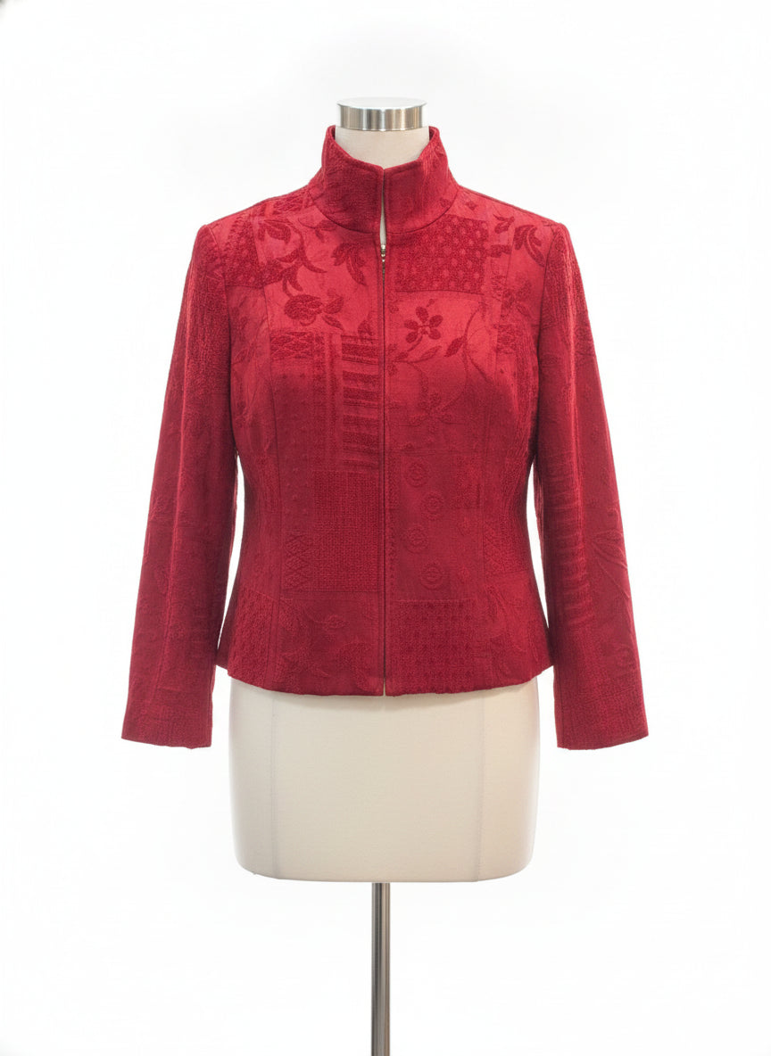Dressbarn · Tapestry Jacket · Large · Red