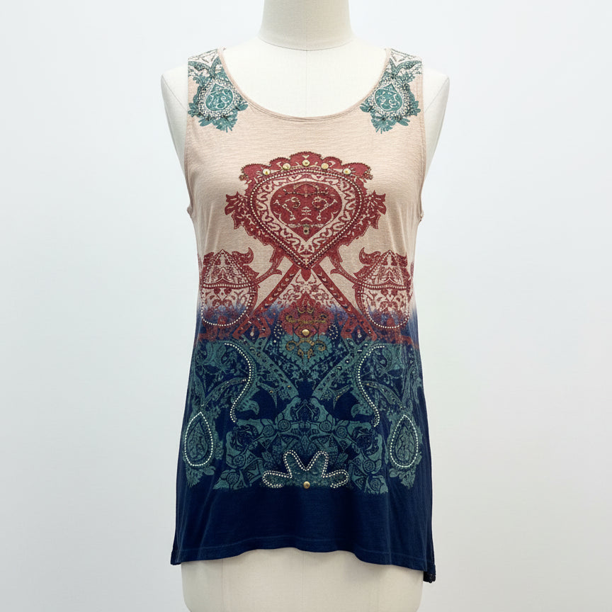 Desigual · Tank Top · Small · BeigeMulti