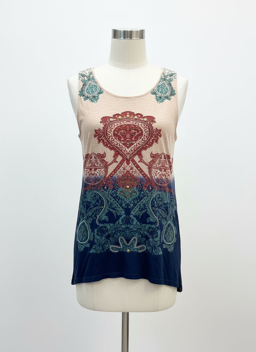 Desigual · Tank Top · Small · BeigeMulti