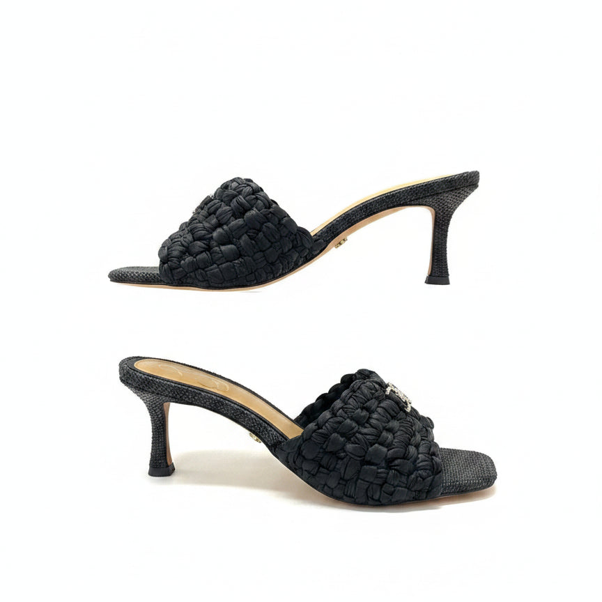 Sam Edelman · Paisley Braided Sandal · 7 · Black
