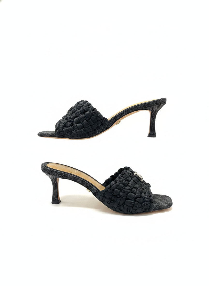 Sam Edelman · Paisley Braided Sandal · 7 · Black