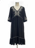 Anthropologie · Fig and Flower · Medium · Black/Cream