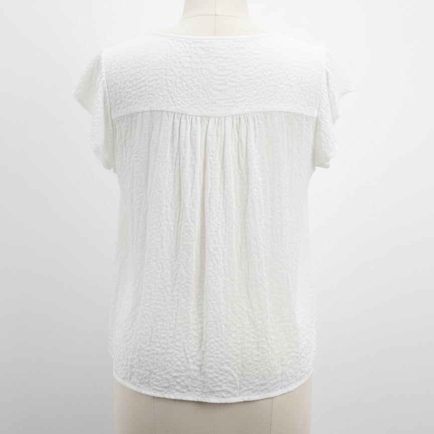 Jane&Delancey · Flutter Sleeve Top · XLarge · White