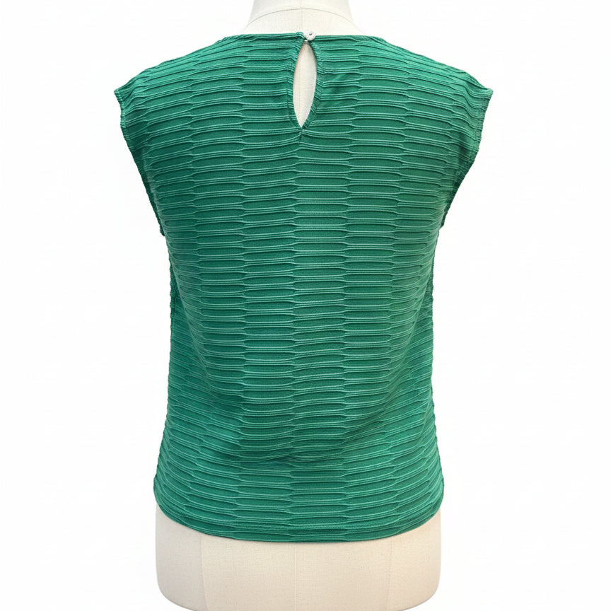 Anthropologie · Blue Tassel Cap Sleeve · Small · Green
