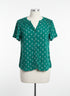 Croft&Barrow · Smocked Detail Teal Floral Print · Small · Teal Floral Print